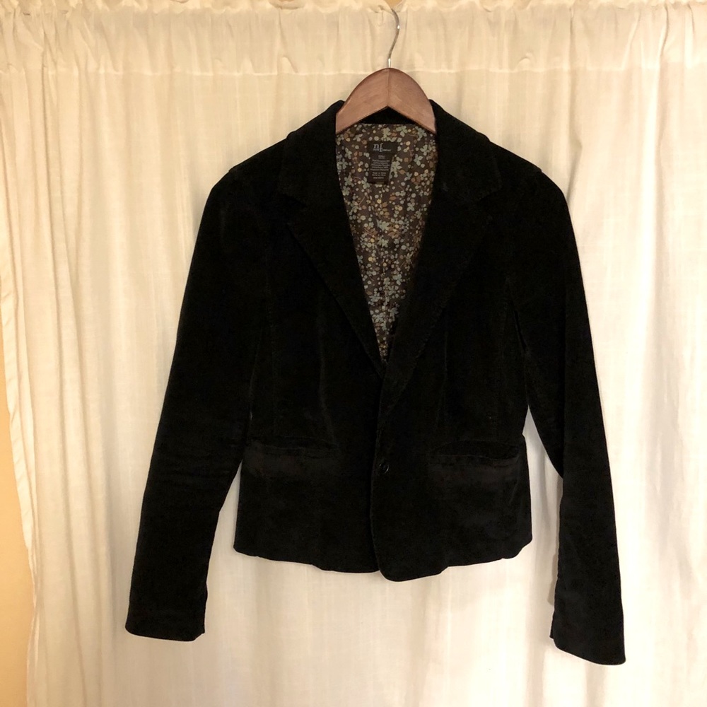 Black suede blazer